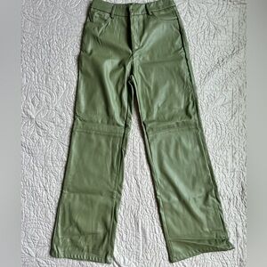 SHEIN - Pleather Pants - Green - Size Petite Small